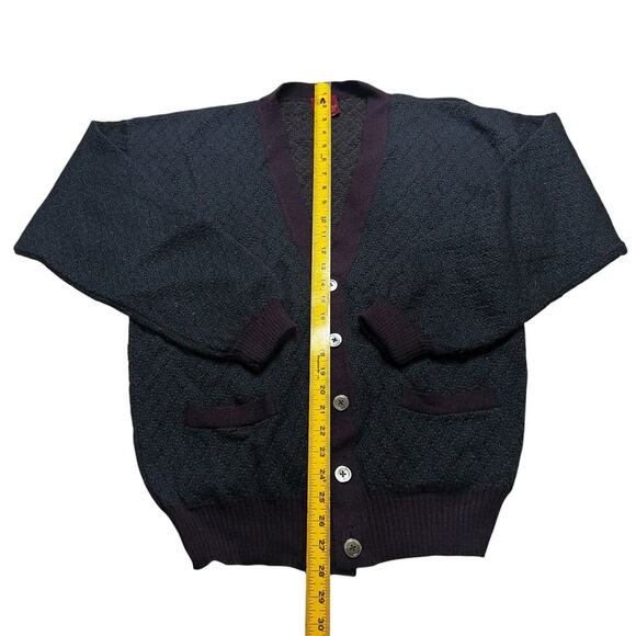Vintage Nordstrom 100% Merino Wool Cardigan Sweater Made in Uruguay Medium Retro - Picture 7 of 13